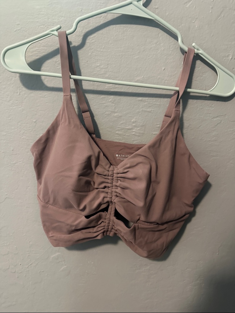 Athleta Cinched Longline Black Sports Bra